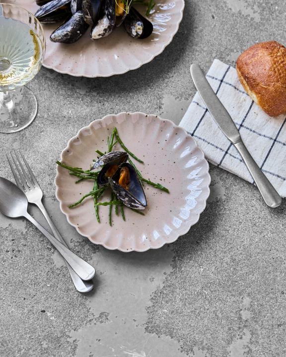 Actual product image House Doctor Lunch/cake plate, HDScallop, Rose (4x, 20 cm)