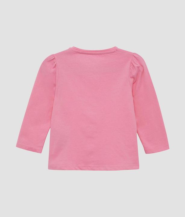 Produktbild S.Oliver T-Shirt Ausgestelltes Langarmshirt mit Glitzerprint und Puffärmeln (74)