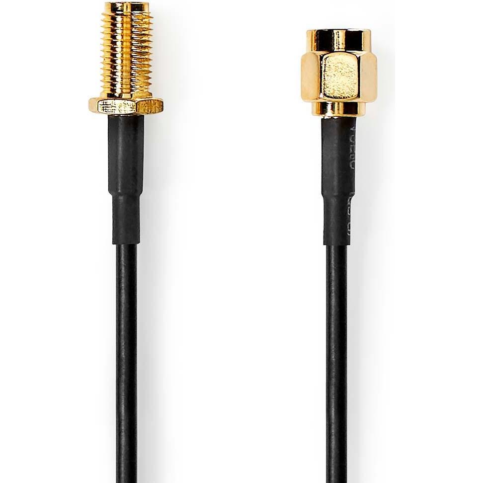 Nedis Antennenkabel SMA-Stecker SMA-Buchse Vergoldet 50 Ohm Einzeln geschirmt 1.00 m R (50 dB, Antennenkabel), Antennenk...