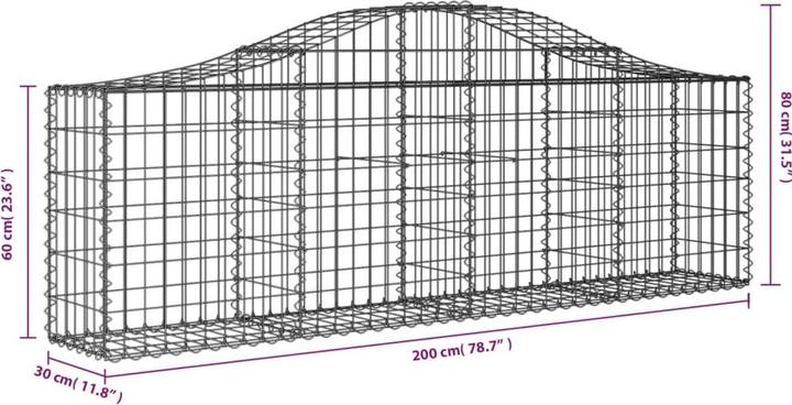 Produktbild vidaXL Gabionenkorb