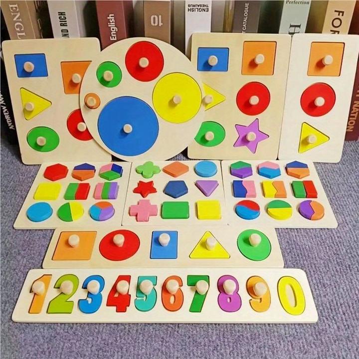 Actual product image Activity Board Three-dimensional early perception Geometric moulding board, 3D geometric board, 3D puzzle