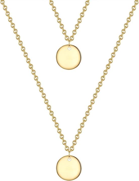 Glanzstücke München Damen Kreis Sterling Silber gelbgold 45,0 cm Basislänge + 5,5 cm Verlängerung - 31532 (Sterling Silber, 45 - 50.5 cm)