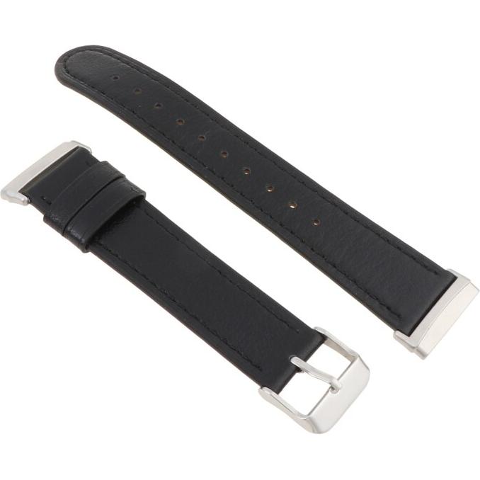 Thumbnail - Strap-it Armband (Leder, Versa 3), Uhrenarmband, Schwarz