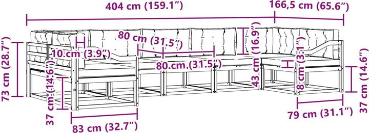 Produktbild vidaXL Outdoor-Sofagarnitur
