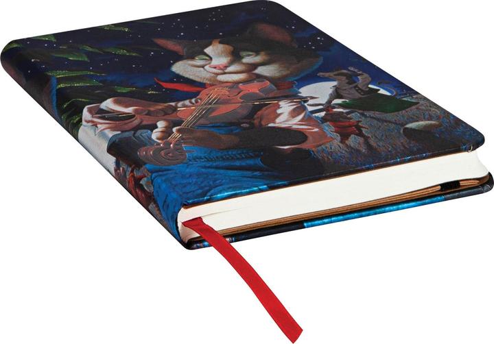 Image du produit Paperblanks Joyeux personnages Le chat et son violonMidiLIN (À rayures, Couverture rigide)