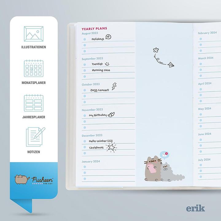 Actual product image Grupo Erik PUSHEEN - Agenda Pocket 2023/2024 - 17 Mois - UK (A6)