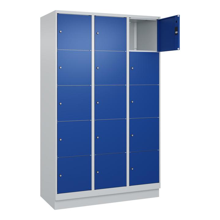 C+P Fächerschrank Classic Plus, 5 Fächer übereinander, Abteilbreite 40 cm, mit Sockel (120 cm, 195 cm)