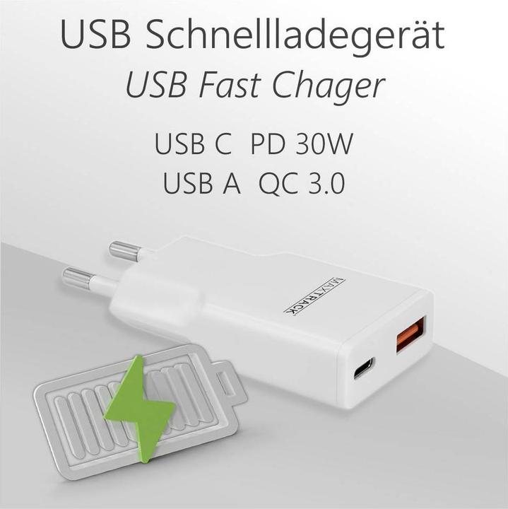 Image du produit Maxtrack USB-C/USB-A Fast Charger (30 W)