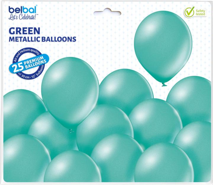 Immagine prodotto Belbal 25 Palloncini decorativi rotondi Ø 33 cm VERDE METALLICO (25 x)
