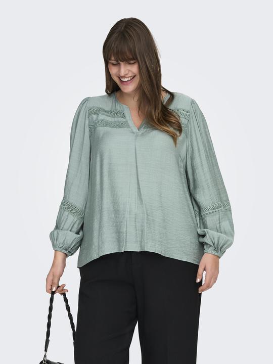 Produktbild Only Normal geschnitten V-Ausschnitt Ballonärmel Top Top (48)