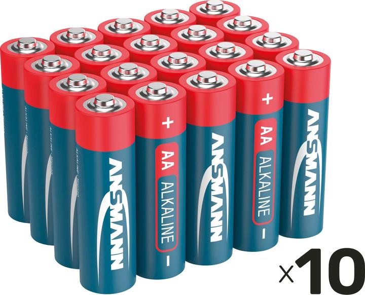 Produktbild Ansmann Mignon-Batterie-Set, Alkaline, 200 Stück, 1,5 V (200 Stk., AA / LR6 / LR06 / Mignon / R6 / R14505, 2800 mAh)