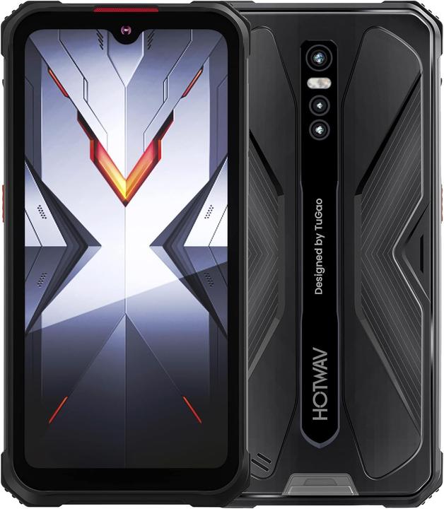 Image du produit Hotwav Smartphone Android 11 étanche, 8GB 128GB, triple caméra 48MP, batterie 7500mAh (128 Go, Gris, 6.30", 4G)