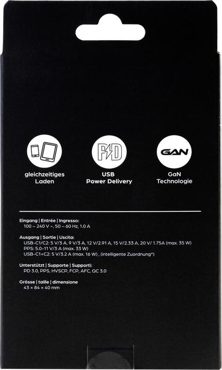 Produktbild Onit USB-Wandladegerät Dual 2C 35 W GaN Weiss (35 W)