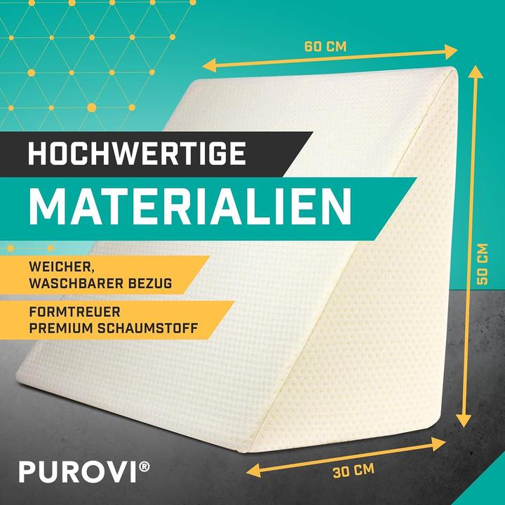 Actual product image Purovin Keilkissen für Bett und Couch