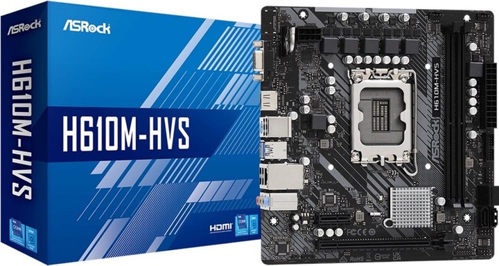 AsRock H610M-HVS (LGA 1700, Intel H610, mATX)