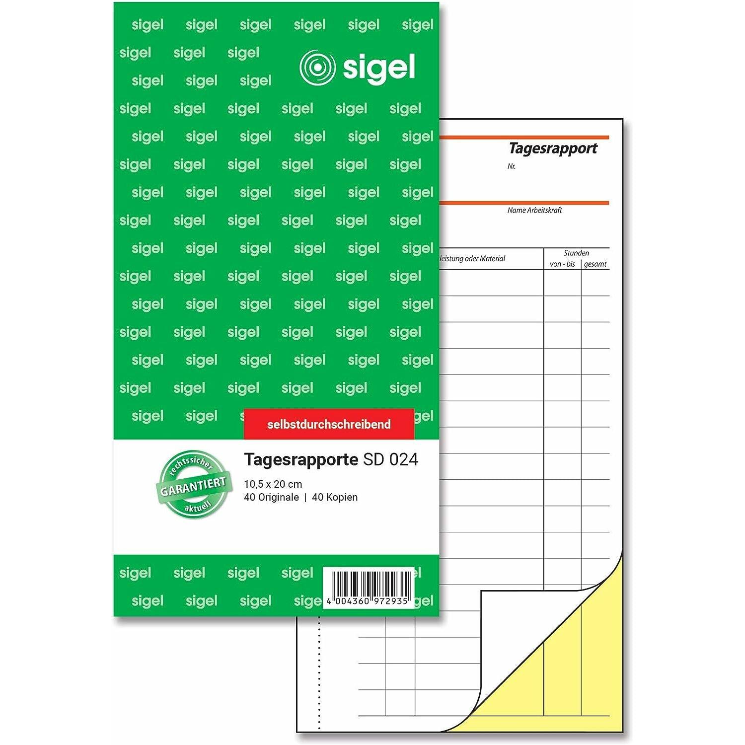 Sigel Tagesrapporte (40x) (SD024)