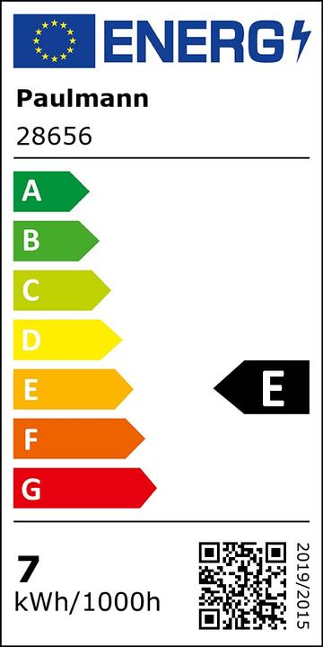 Energie-Label Paulmann Tropfen (E27, 6.50 W, 806 lm, 1 x, E)