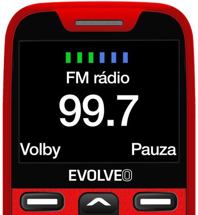 Produktbild Evolveo EasyPhone XR, mobilní telefon pro seniory s nabíjecím stojánkem, červená (2.30", 0.30 Mpx)