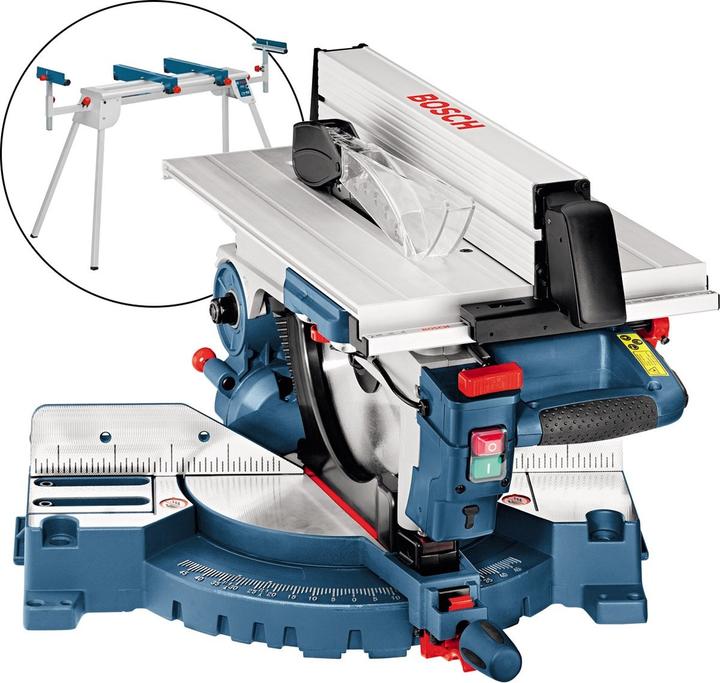 Produktbild Bosch Professional Kombinationssäge GTM 12 JL mit Arbeitstisch GTA 2600 im Karton