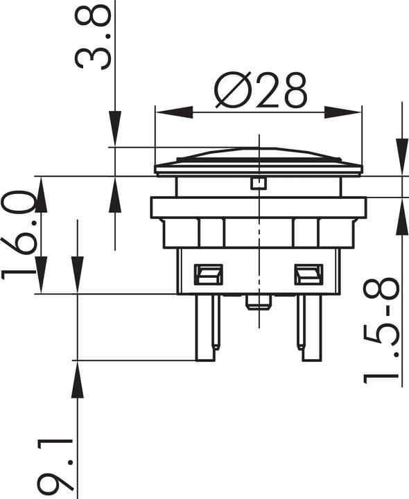 Produktbild Schlegel SVANL Meldeleuchte, Edelstahl, glänzend SVANL
