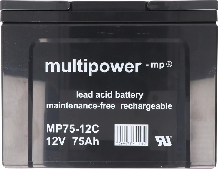 Actual product image Multipower MP75-12C Battery Lead PB 12Volt 75Ah (12 V, 75 Ah)