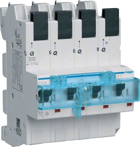 Produktbild Hager HAG HTS640E SLS-Schalter 3P+N E- 40A Sammelschiene QC
