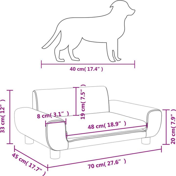 Image du produit vidaXL Hundebett (Chien)