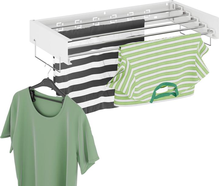 Actual product image Relaxdays Wall-mounted drying rack (4.80 m)