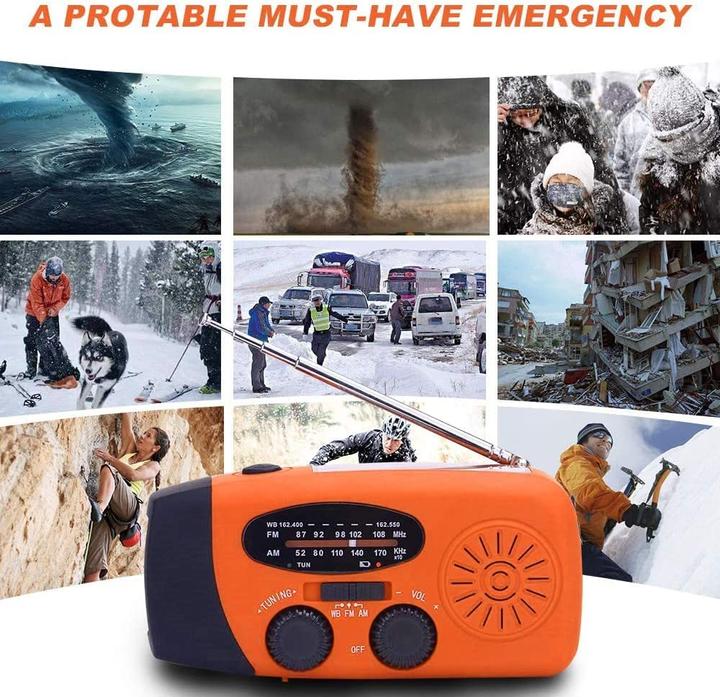Actual product image Solarbaby Crank radio, orange (FM)