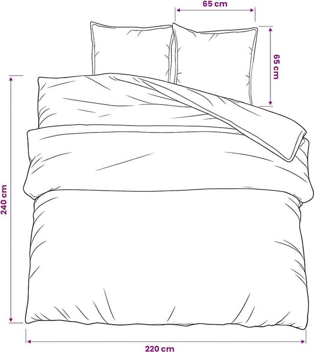 Produktbild vidaXL Bettwäsche Set (Duvetbezug, 220 x 240 cm)