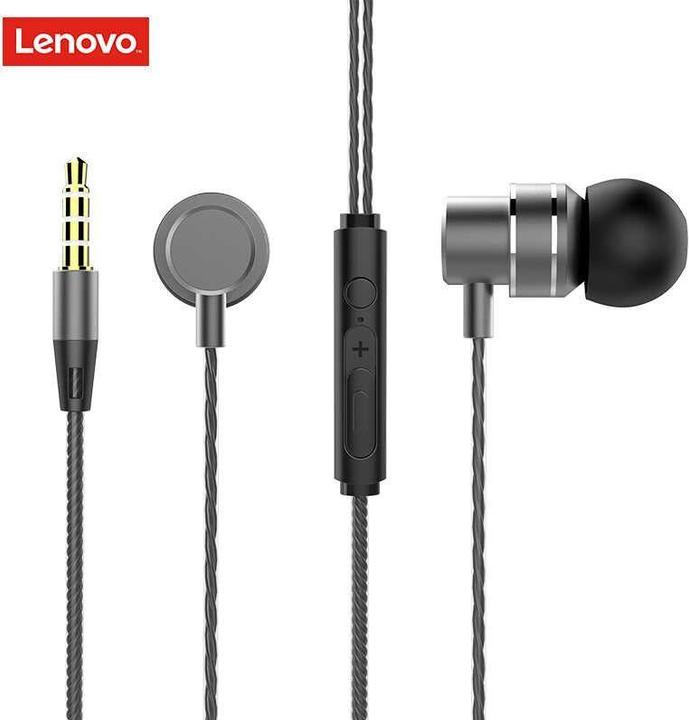 Productafbeelding Lenovo Auricolari Con Microfono Metalen Oordopjes Zwart (Bedraad)