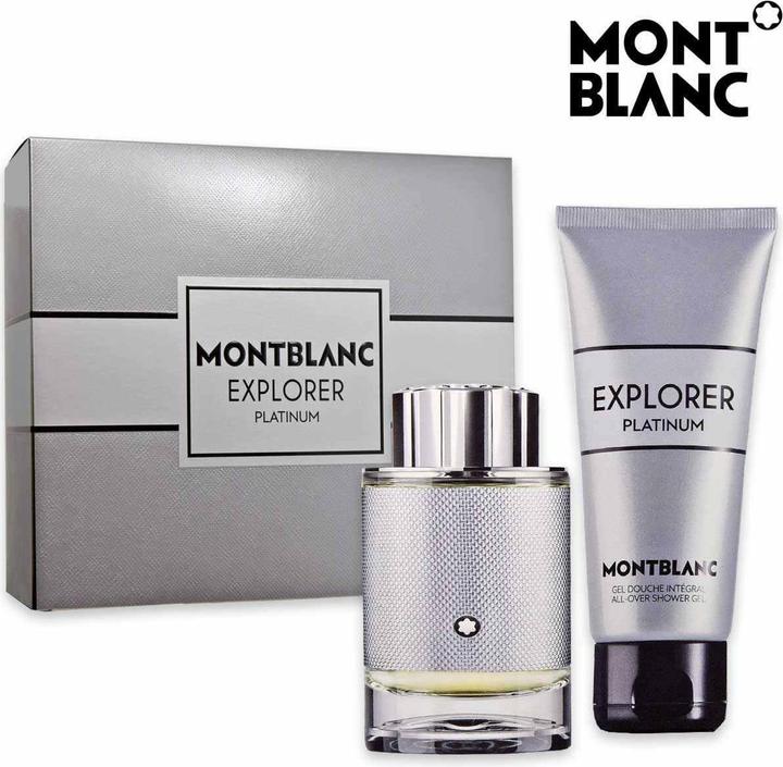 Productafbeelding Montblanc Mont Blanc - Explorer Platinum Geschenkset EDP 60 ml en Douchegel 100 ml 60 ml (Parfum set)