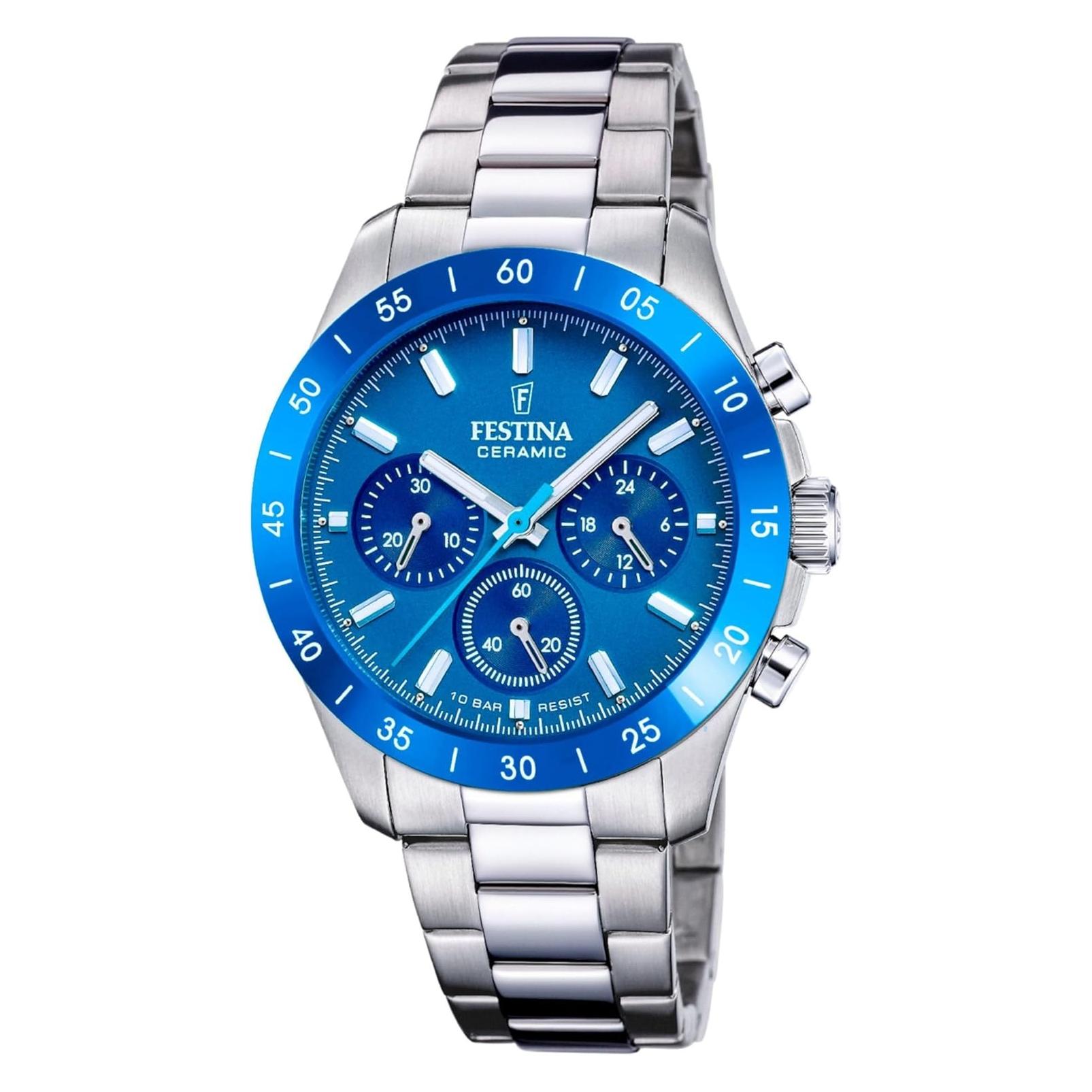 Festina, Armbanduhr, F20693/4, Silber, (Chronograph, 39 mm)