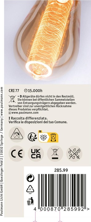 Produktbild Paulmann Kolben ST64 Inner Glow (E27, 4 W, 200 lm, 1 x, A)
