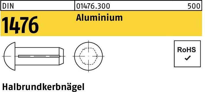 Produktbild Halbrundkerbnagel DIN 1476 1,4 x 4 Aluminium DIN 1476
