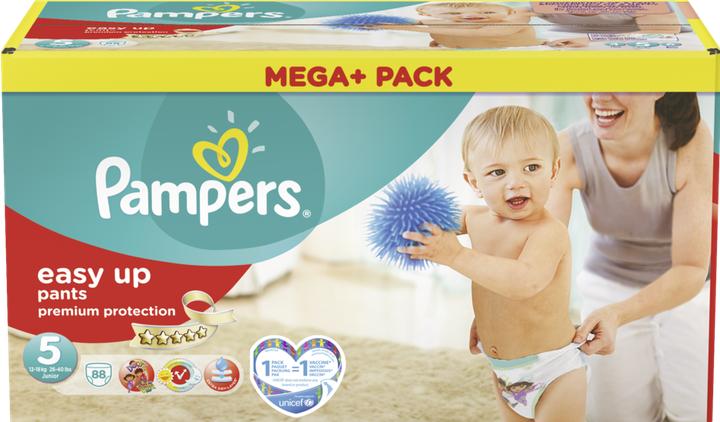 Produktbild Pampers Easy up Mega Plus Pack (Gr. 5, Halbmonatsbox, 88 Stk.)