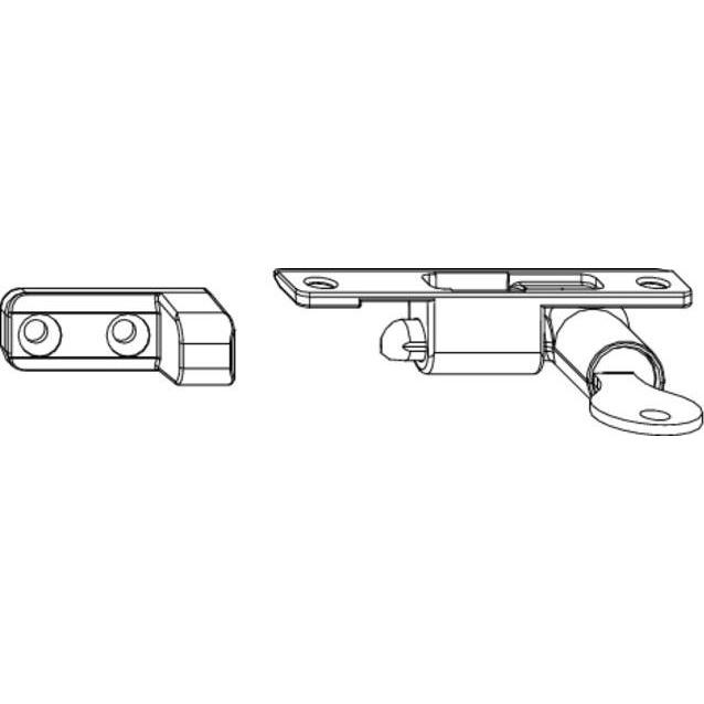 Maco, Türbeschlag + Scharnier, Drehsperre aufschraubbar, selbstschliessend, weiss, sperrbar (12069)