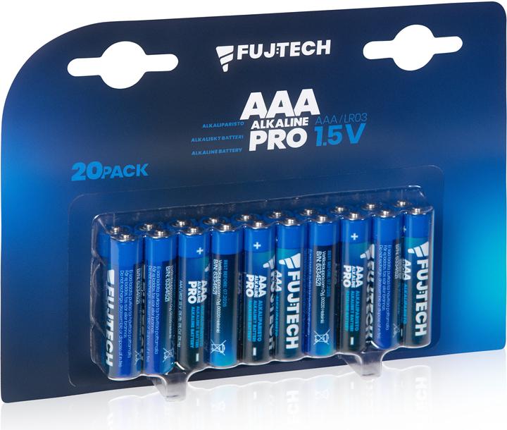 Fuj Tek Fuj:tech Alkaline Pro AAA -alkaliparisto, 20 kpl (20 Stk., AAA)