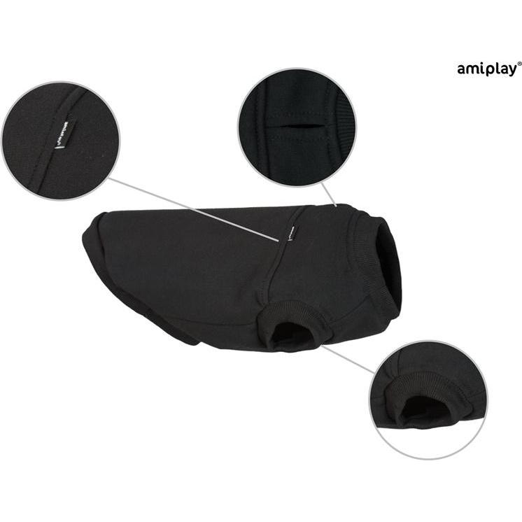Thumbnail - amiplay Hoodie Dog Denver Chihuahua 25cm Black (25, Hundemantel), Hundebekleidung