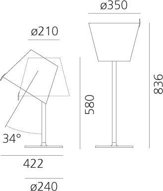 Actual product image Artemide Melampo table lamp (2279 lm, E27)
