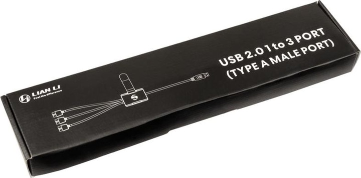 Produktbild Lian-Li PW-U2TPAB USB Hub - schwarz (0.60 m, USB 2.0)