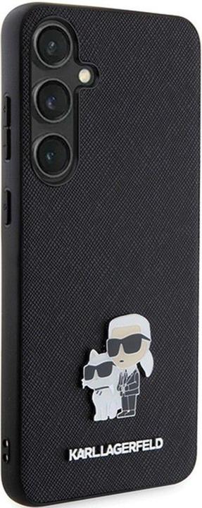 Productafbeelding Karl Lagerfeld KLHCSPSAKCMPK S921 hardcase czarny/zwart Saffiano Karl & Choupette Metalen speld (Samsung Galaxy S24)