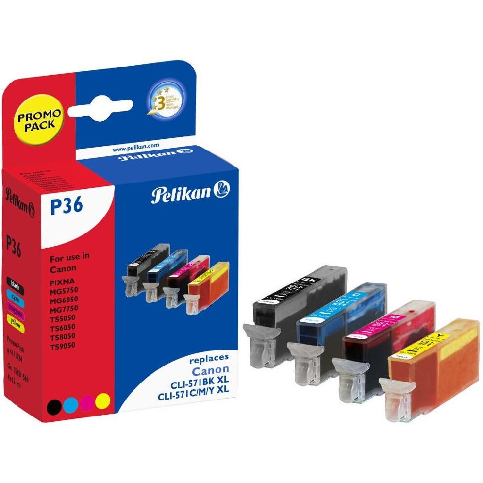 Pelikan, Druckerpatrone, CLI-571 Multipack (M, C, BK, Y)