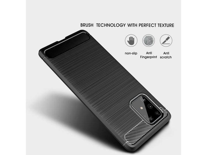 Actual product image Screenguard Samsung Galaxy S10 Lite Cover Carbon Brushed Soft TPU (Samsung Galaxy S10 Lite)
