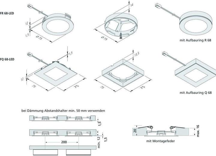 Produktbild Hera 3er-Set LED-Einbauleuchte 4W ww eds +LED24/ 61056303002