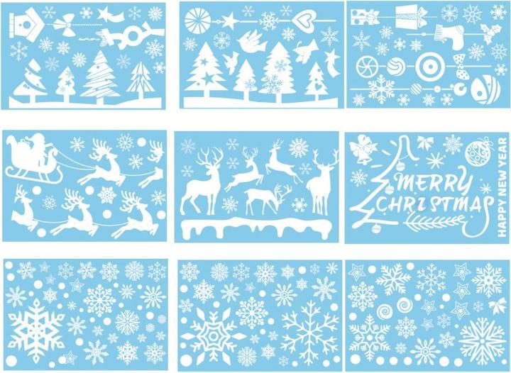 Image du produit Hermex Décorations de fenêtre Autocollants de Noël collables avec des motifs festifs Autocollants de Noël