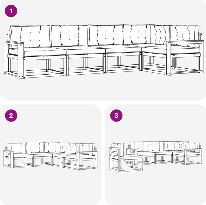 Produktbild vidaXL Gartenmöbel Set