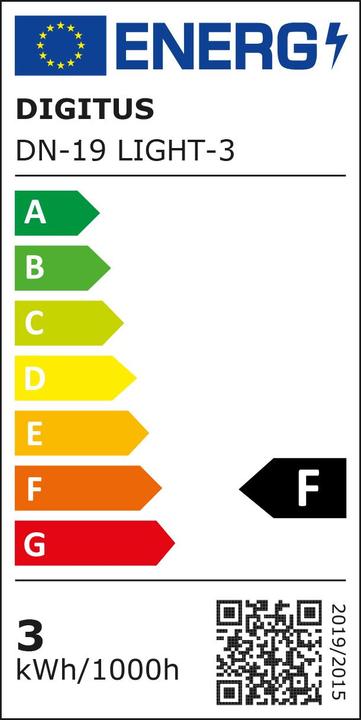 Produktbild Digitus LED Beleuchtung fuer Netzwerk und Serverschraenke 220V 25mA 270lm 6000K LED Magnethalterung