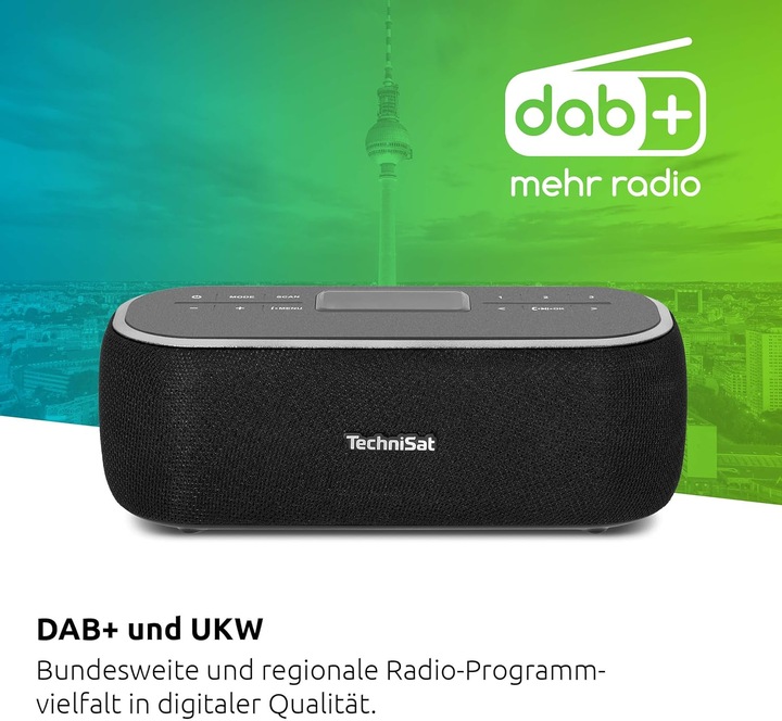 Produktbild TechniSat VIOLA BT 1 - Tragbarer Bluetooth-Lautsprecher mit DAB+ (DAB+)