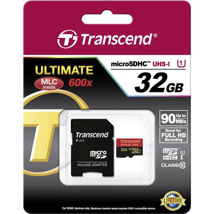 Produktbild Transcend Ultimate (32 GB, microSDHC, U1, UHS-I)